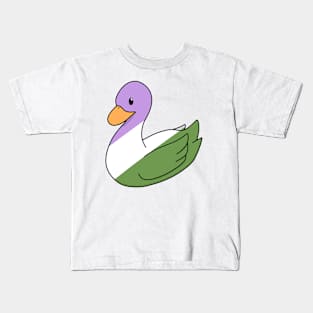 Light Genderqueer Duck Kids T-Shirt